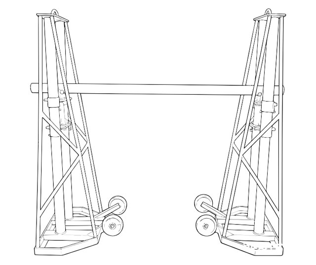 Hydraulic Cable Reel Stand, CRS-HD-T5-20, 5–20 Ton